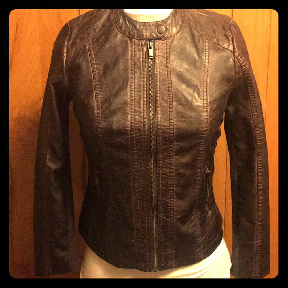 Maurices Brown Faux Leather Jacket